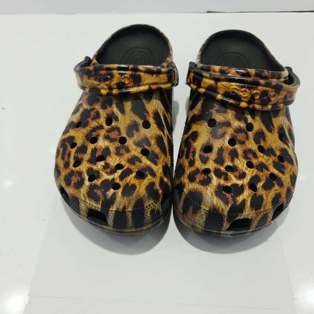 Crocs Classic Clog Leopard Print Animal Pattern Unisex Adult Shoes